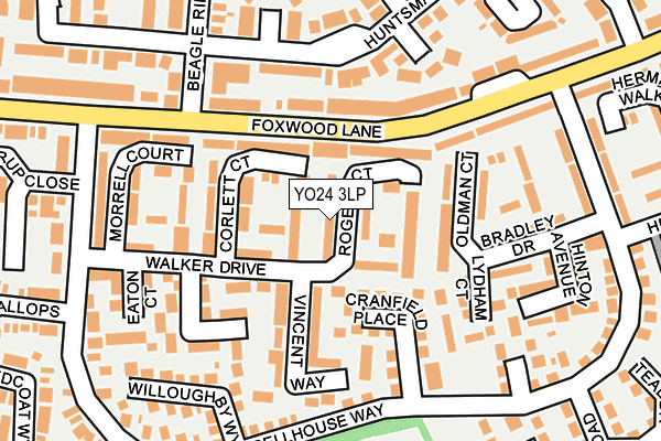 YO24 3LP map - OS OpenMap – Local (Ordnance Survey)