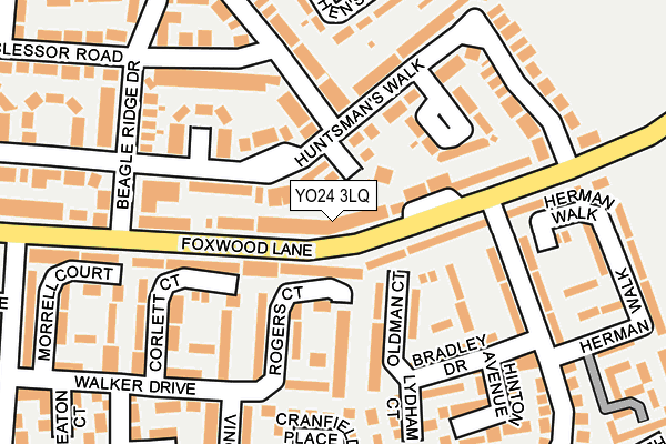 YO24 3LQ map - OS OpenMap – Local (Ordnance Survey)