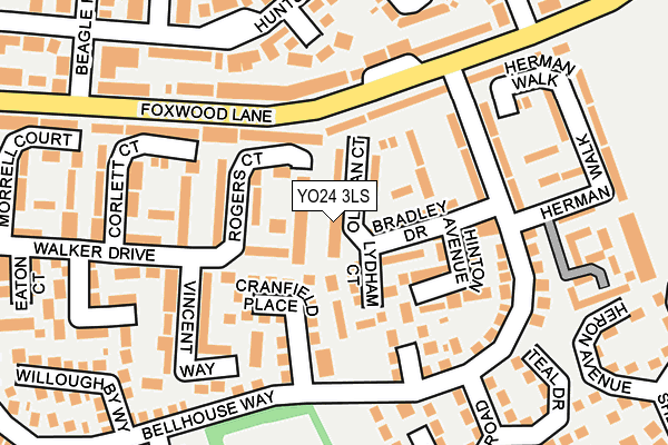 YO24 3LS map - OS OpenMap – Local (Ordnance Survey)