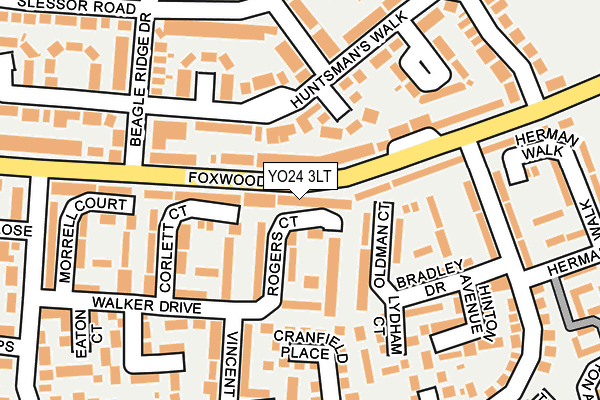 YO24 3LT map - OS OpenMap – Local (Ordnance Survey)