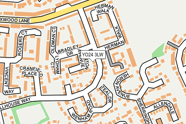 YO24 3LW map - OS OpenMap – Local (Ordnance Survey)