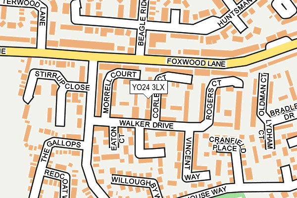 YO24 3LX map - OS OpenMap – Local (Ordnance Survey)