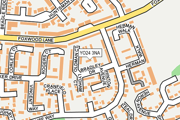 YO24 3NA map - OS OpenMap – Local (Ordnance Survey)