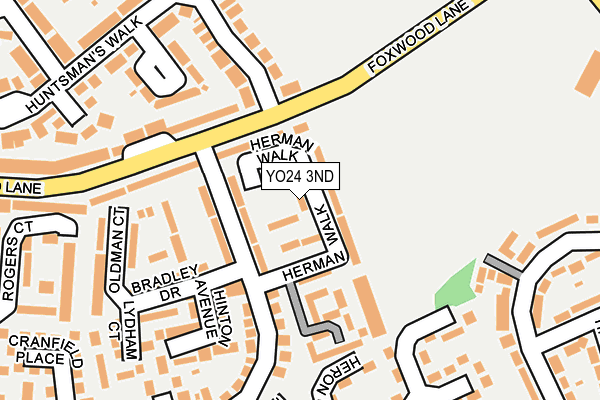 YO24 3ND map - OS OpenMap – Local (Ordnance Survey)