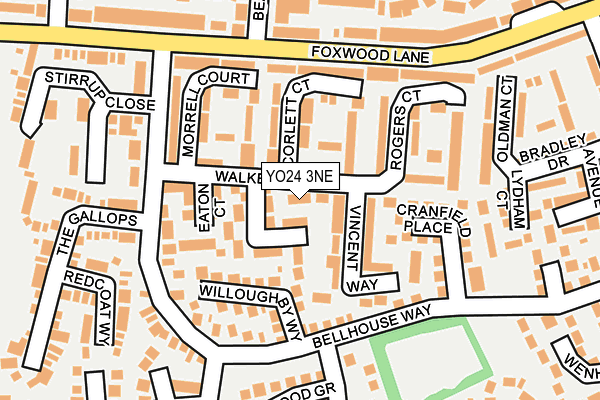 YO24 3NE map - OS OpenMap – Local (Ordnance Survey)