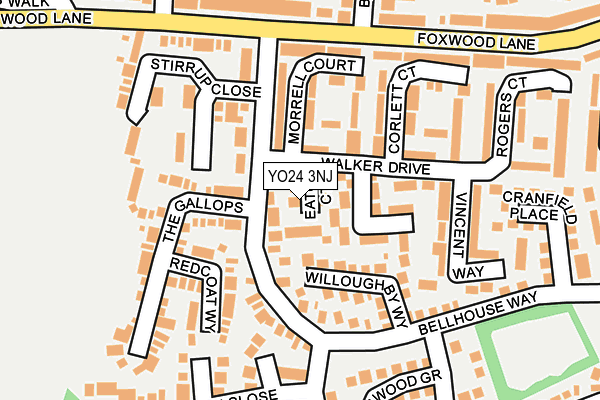 YO24 3NJ map - OS OpenMap – Local (Ordnance Survey)