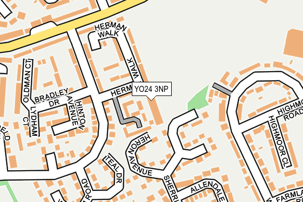 YO24 3NP map - OS OpenMap – Local (Ordnance Survey)