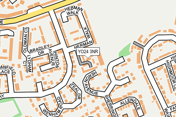 YO24 3NR map - OS OpenMap – Local (Ordnance Survey)