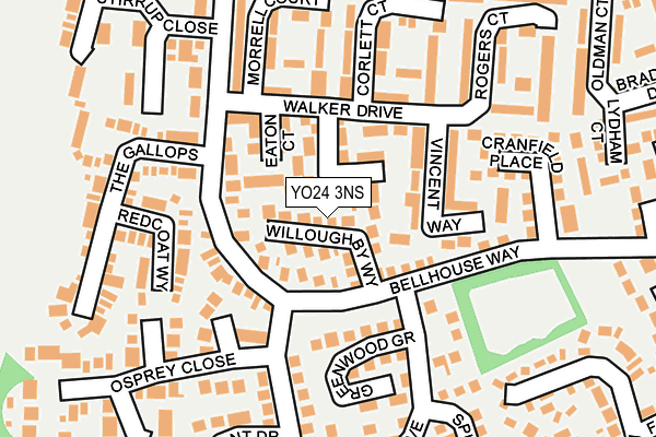 YO24 3NS map - OS OpenMap – Local (Ordnance Survey)