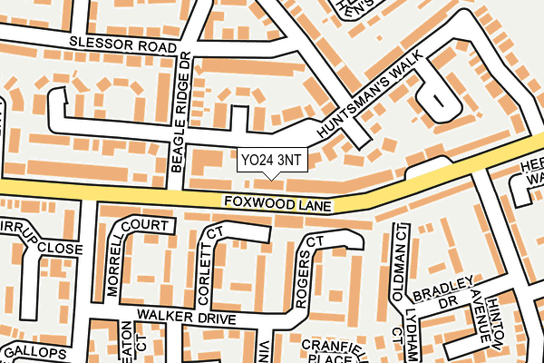 YO24 3NT map - OS OpenMap – Local (Ordnance Survey)
