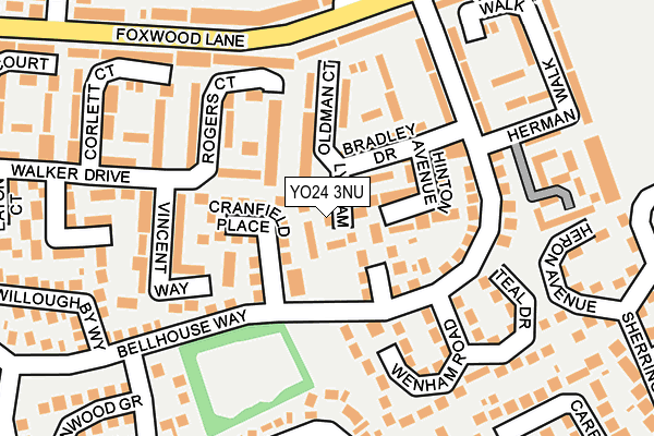 YO24 3NU map - OS OpenMap – Local (Ordnance Survey)