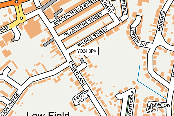 YO24 3PX map - OS OpenMap – Local (Ordnance Survey)
