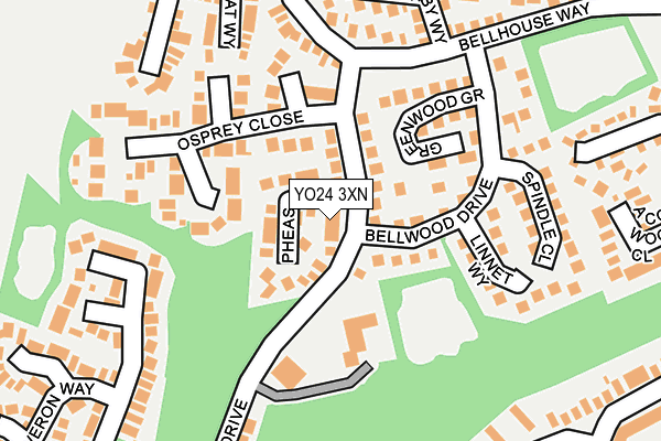 YO24 3XN map - OS OpenMap – Local (Ordnance Survey)