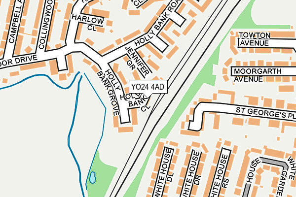 YO24 4AD map - OS OpenMap – Local (Ordnance Survey)