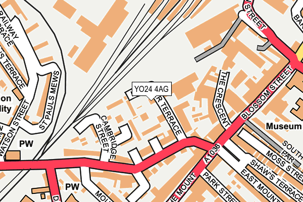 YO24 4AG map - OS OpenMap – Local (Ordnance Survey)