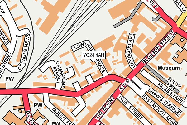 YO24 4AH map - OS OpenMap – Local (Ordnance Survey)