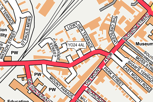 YO24 4AL map - OS OpenMap – Local (Ordnance Survey)