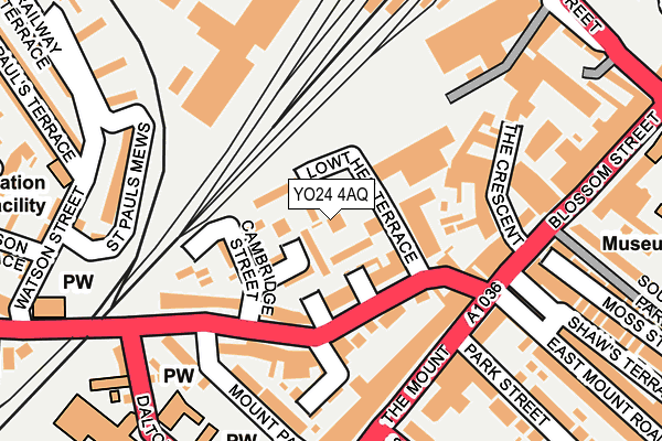 YO24 4AQ map - OS OpenMap – Local (Ordnance Survey)