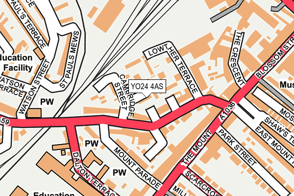 YO24 4AS map - OS OpenMap – Local (Ordnance Survey)
