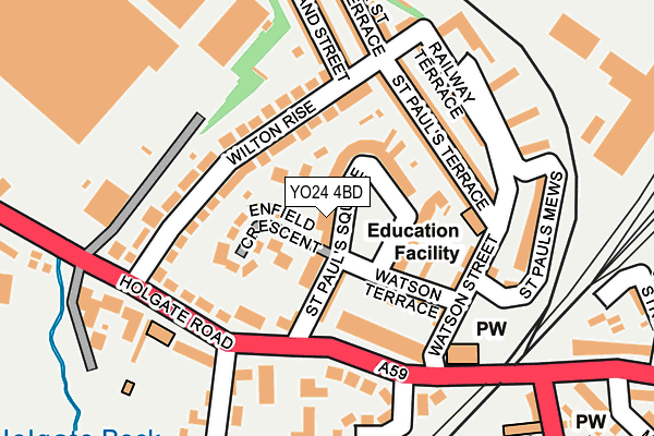 YO24 4BD map - OS OpenMap – Local (Ordnance Survey)