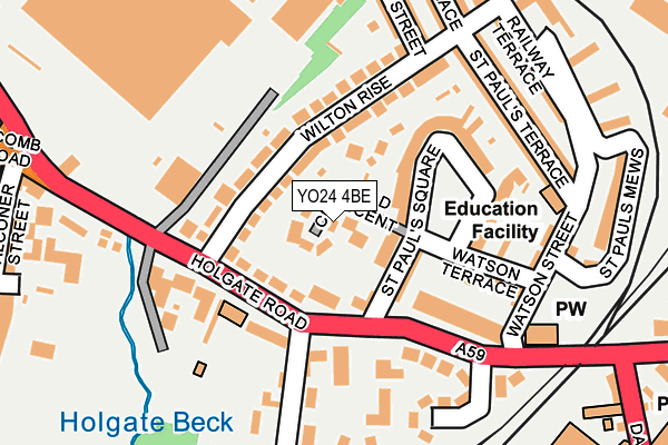 YO24 4BE map - OS OpenMap – Local (Ordnance Survey)