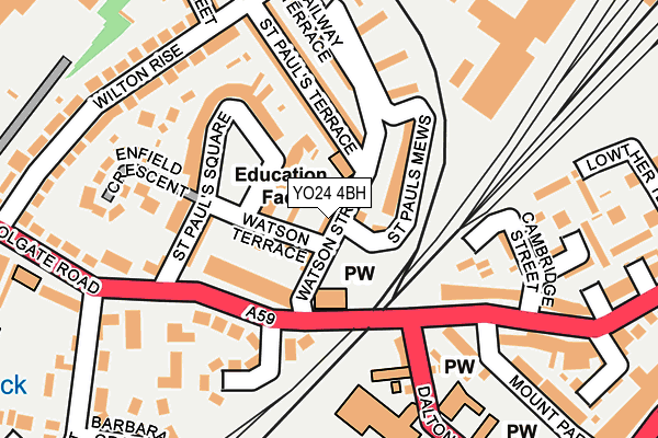 YO24 4BH map - OS OpenMap – Local (Ordnance Survey)