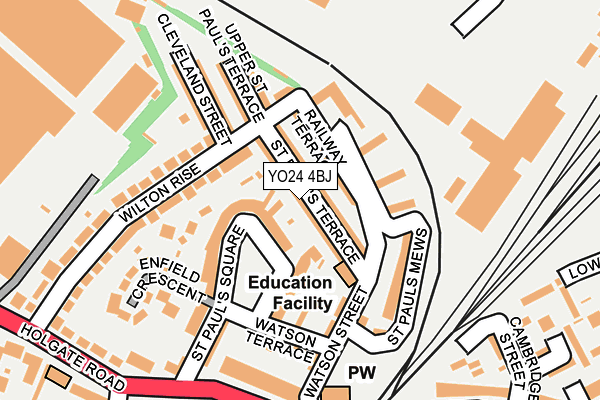 YO24 4BJ map - OS OpenMap – Local (Ordnance Survey)