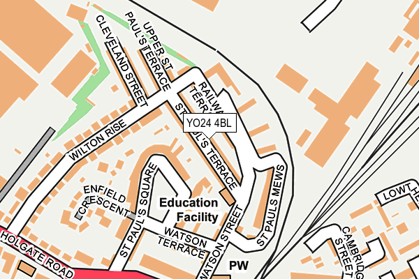 YO24 4BL map - OS OpenMap – Local (Ordnance Survey)