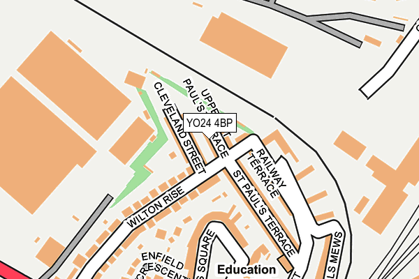 YO24 4BP map - OS OpenMap – Local (Ordnance Survey)