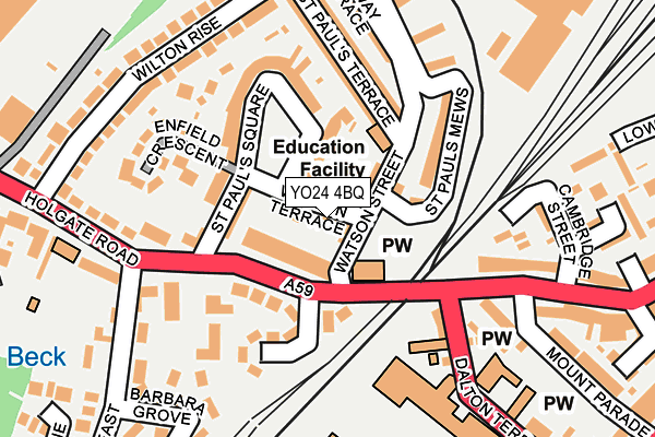 YO24 4BQ map - OS OpenMap – Local (Ordnance Survey)