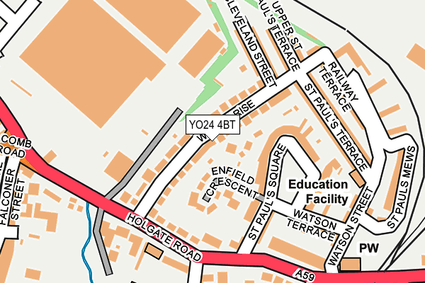 YO24 4BT map - OS OpenMap – Local (Ordnance Survey)