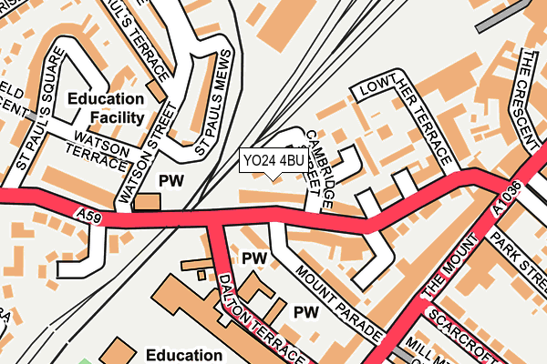 YO24 4BU map - OS OpenMap – Local (Ordnance Survey)