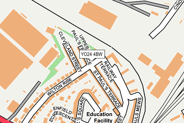 YO24 4BW map - OS OpenMap – Local (Ordnance Survey)