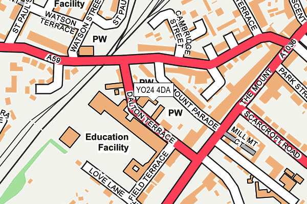 YO24 4DA map - OS OpenMap – Local (Ordnance Survey)