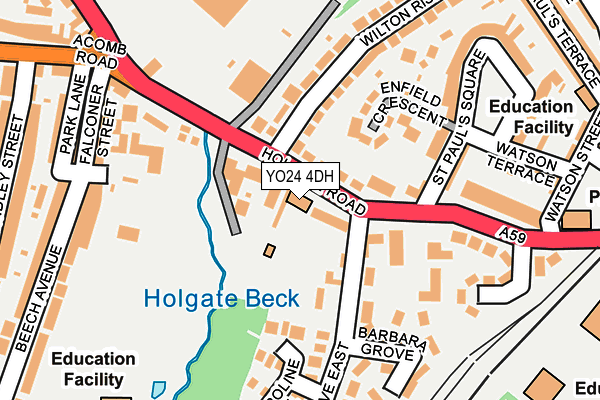 YO24 4DH map - OS OpenMap – Local (Ordnance Survey)