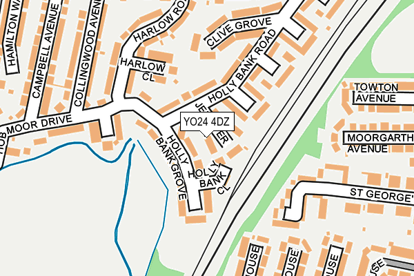 YO24 4DZ map - OS OpenMap – Local (Ordnance Survey)