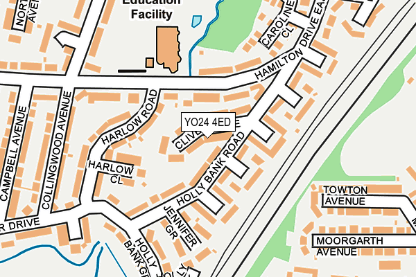 YO24 4ED map - OS OpenMap – Local (Ordnance Survey)