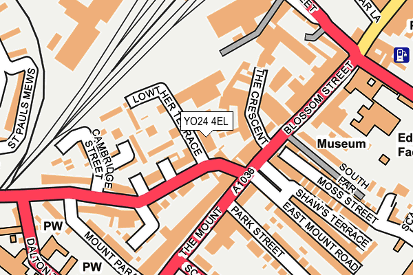 YO24 4EL map - OS OpenMap – Local (Ordnance Survey)