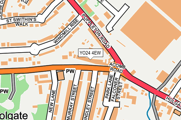 YO24 4EW map - OS OpenMap – Local (Ordnance Survey)