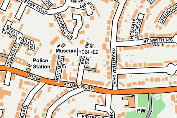 YO24 4EZ map - OS OpenMap – Local (Ordnance Survey)