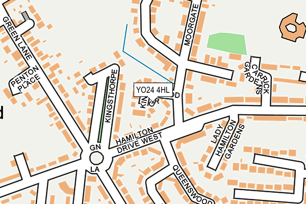 YO24 4HL map - OS OpenMap – Local (Ordnance Survey)