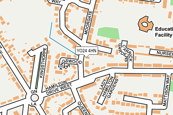 YO24 4HN map - OS OpenMap – Local (Ordnance Survey)