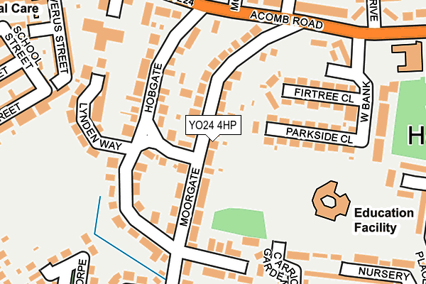 YO24 4HP map - OS OpenMap – Local (Ordnance Survey)
