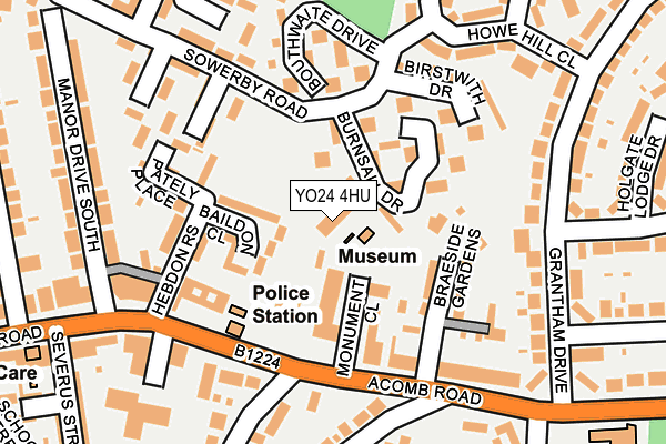 YO24 4HU map - OS OpenMap – Local (Ordnance Survey)