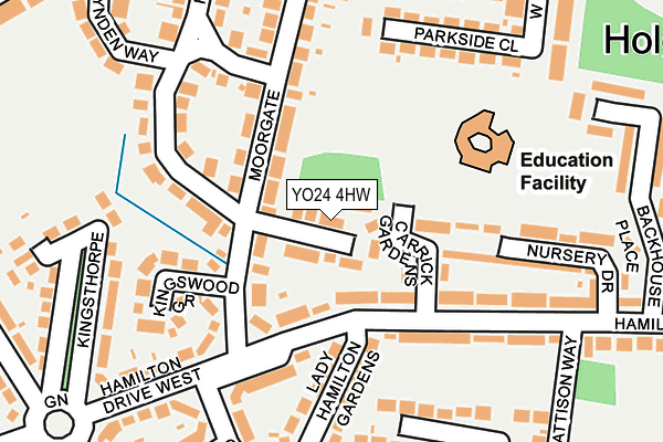 YO24 4HW map - OS OpenMap – Local (Ordnance Survey)