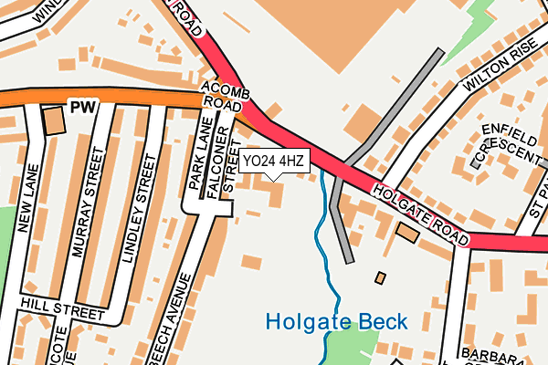 YO24 4HZ map - OS OpenMap – Local (Ordnance Survey)