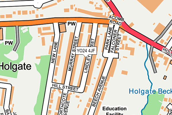 YO24 4JF map - OS OpenMap – Local (Ordnance Survey)