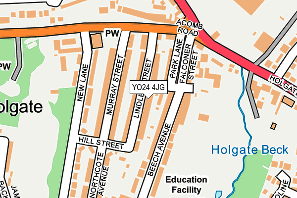 YO24 4JG map - OS OpenMap – Local (Ordnance Survey)