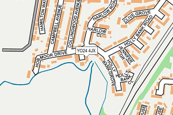 YO24 4JX map - OS OpenMap – Local (Ordnance Survey)