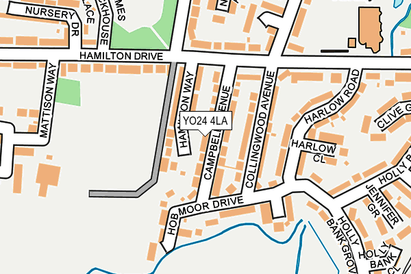 YO24 4LA map - OS OpenMap – Local (Ordnance Survey)